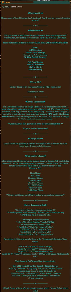 DarkAgesMMORPG's tweet photo. March Events + QoL  

https://t.co/Tfvdd4c2yj

#gamercommunity #updates #rpg #devlife #indiedev #pixelgame #retrogame #events #RPG #DarkAges https://t.co/DSiVbzFKmE