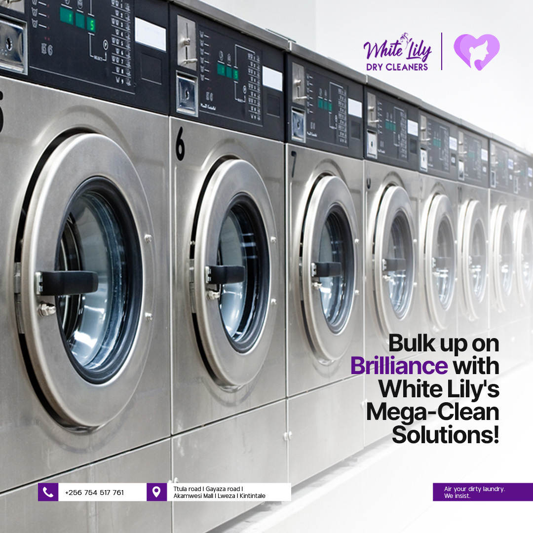 LilyCleaners's tweet photo. White Lily Dry Cleaners is your peak performance partner, tackling your bulk cleaning needs with expert care and unparalleled efficiency. 

From hotels to hospitals, we’ve got your laundry needs covered!

📞Call us on +256 754 517 761
#WhiteLilyDryCleaners #DryCleaners https://t.co/R7f7QnX1YC