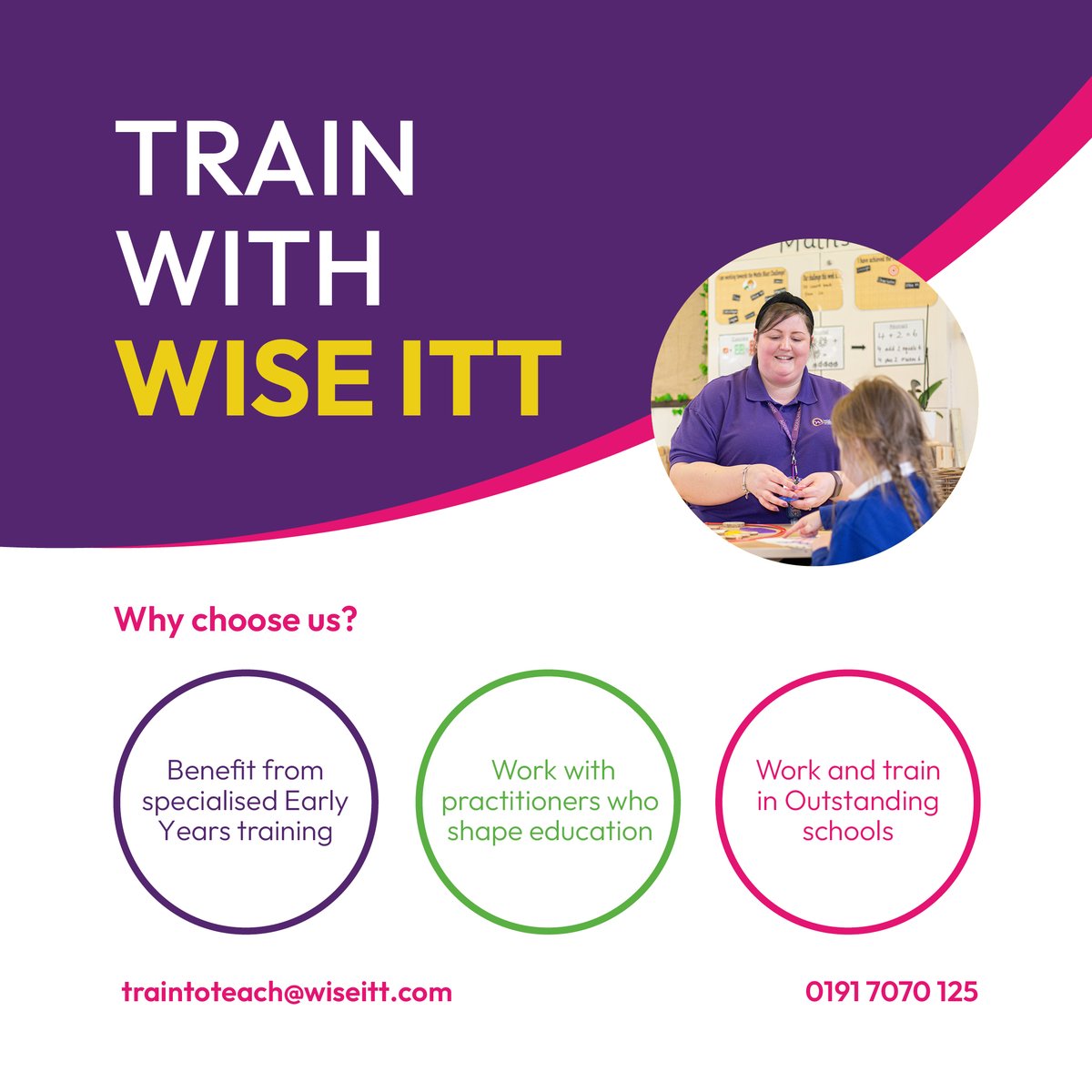 We are happy to support @WISE_ITT with teacher training, using some of our best practice tips in the early years settings! If you or someone you know is interested in becoming a teacher, get in touch with WISE ITT today!

wiseacademies.co.uk/wise-itt/
#WISEITT #EarlyYearsteaching