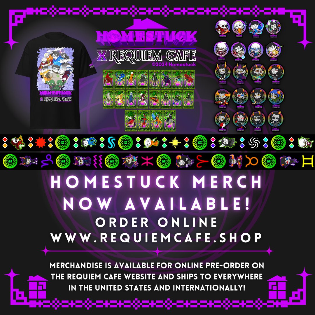 RequiemCafe's tweet photo. 4/13 now starts 3/13 because everything Homestuck x Requiem Cafe is now available at https://t.co/p3fD8zu0vt https://t.co/jgEVRF4EP9