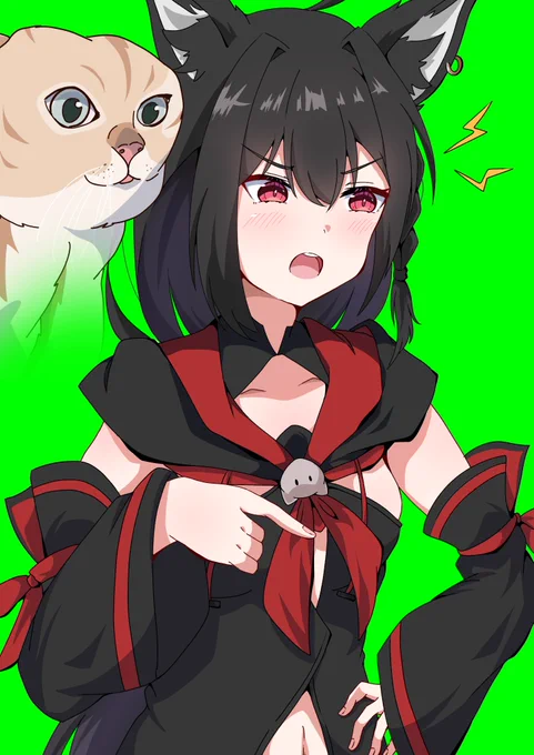 叱る黒様 #絵フブキ 