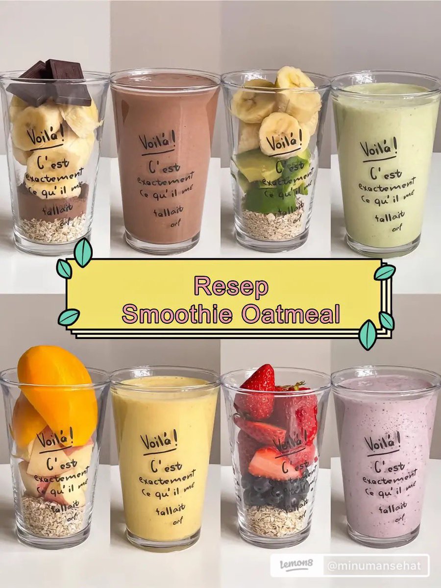 Resep Smoothie Oatmeal by minumansehat

a thread