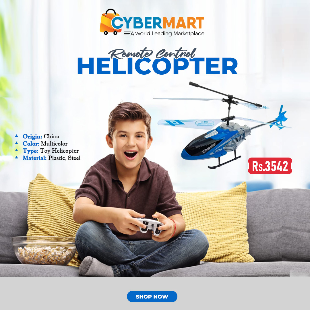 Teach your child how to fly a Helicopter by buying this Remote Control Helicopter model from CyberMartPK. Order now to enjoy FREE open-box Delivery at your doorstep.

Shop Now: cybermart.pk/Remote-Control…

#toys #toys4life #shopping #remotecontrolhelicopter #helicopter #CyberMartPK