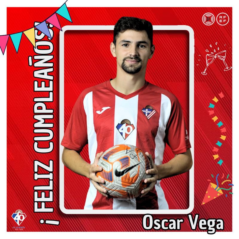 🥳Hoy es el cumpleaños de <a href="/scarVegaDuran1/">Óscar Vega Durán</a>, ex jugador de nuestro club, y miembro del #Clubdelos100 con 104 partidos de rojiblanco.

😍¡Felicidades Oscar!