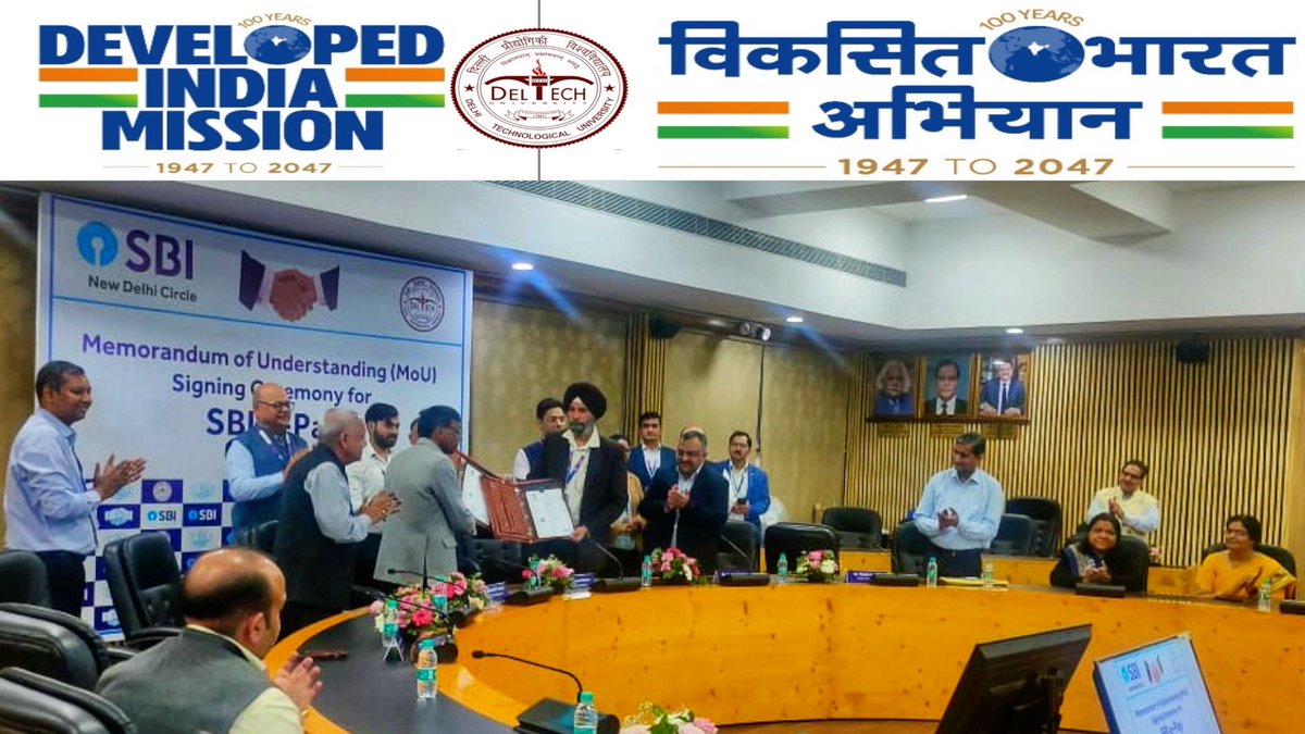 DTU & SBI on MoU for SBI e-Pay Service by introduced e-cart vehicles for DTU campus, under CSR (Corporate Social Responsibility) on 11th March 2024 Delhi Technological University and State Bank of India of India successfully organised the signing ceremony programme.
