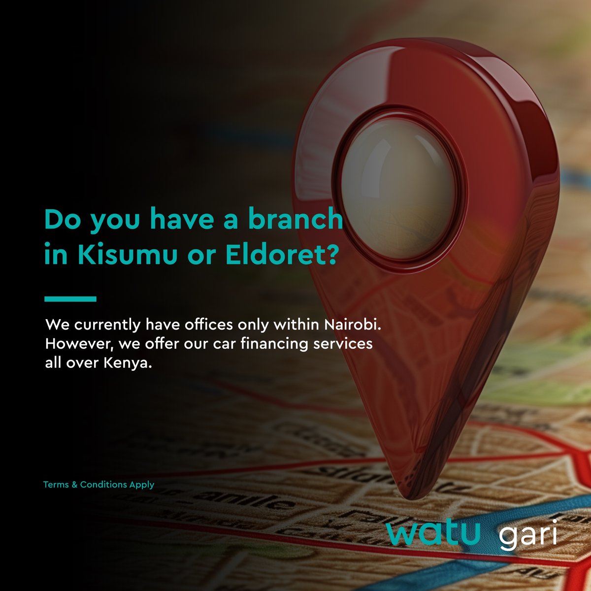 Wednesdays are for our #QnA!

Got questions about Watu Gari's #carfinancing options?

Call us on 0800 722 900 OR visit us at #NgongRoad OR #KiambuRoad to apply today!

Apply online: watugari.co.ke 

We are on WhatsApp: 0748 521949  #DriveNdotoZako