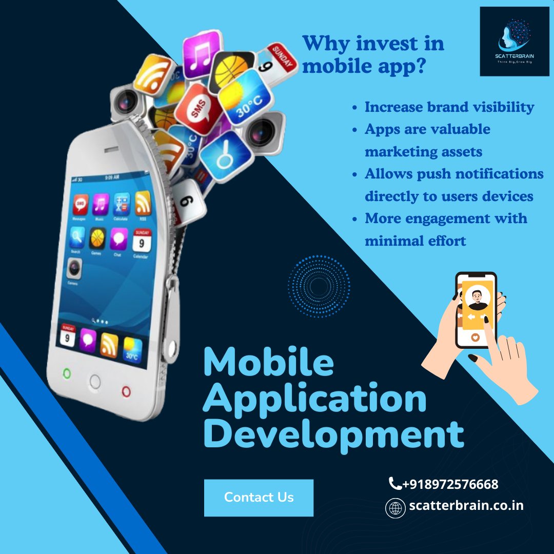 scatte_rbrain's tweet image. Looking for an unique mobile application for your company?
You have found the best resource if you're looking for a mobile app development.Reach out to us right now.
 
#scatterbrainsoftwaresolutions #b2b #Marketing