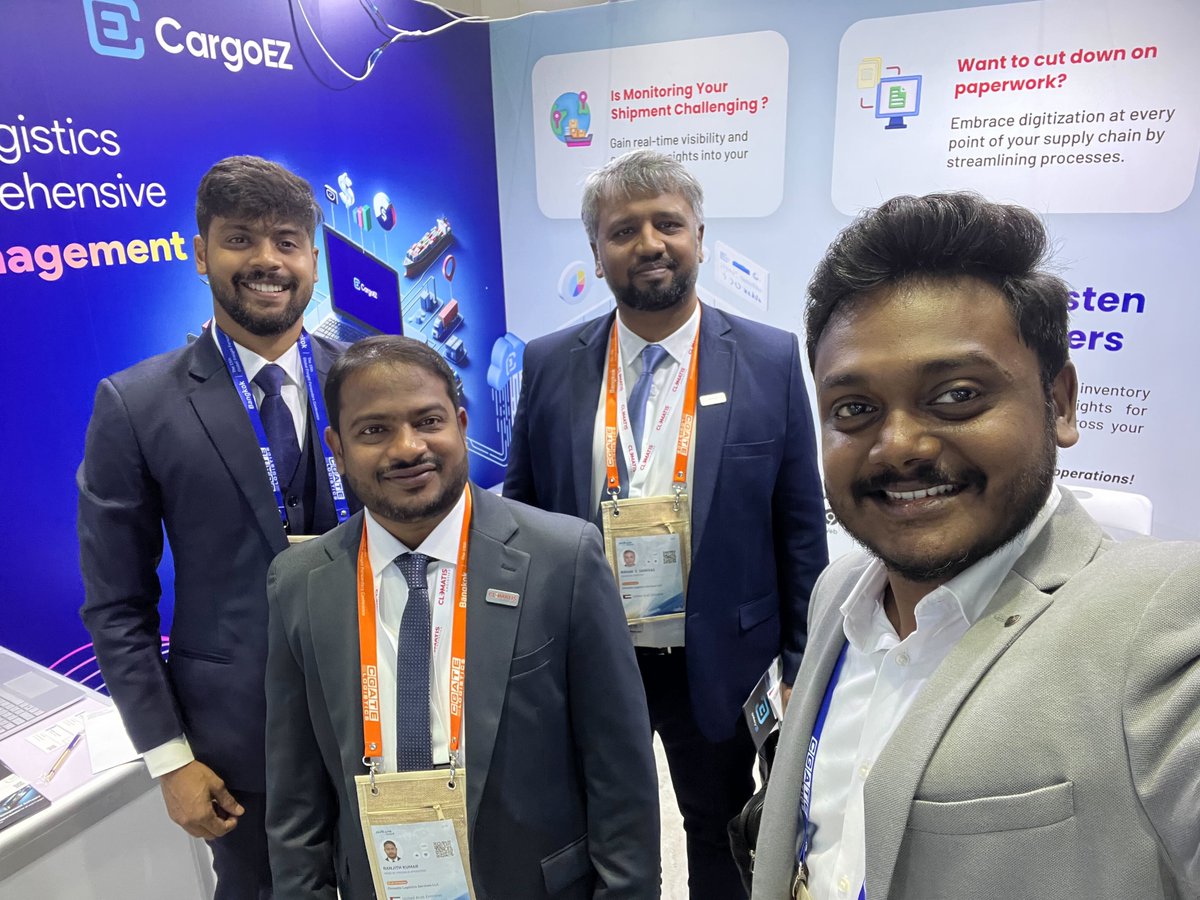 theCargoEZ's tweet photo. We are loving the energy at @JCtransJCtrans Network event! We had a great time by connecting with Mr. Madan Srinivas, the Managing Director of Clematis. Looking forward to the collaboration soon!
#jctrans #jctransconference #freightmanagementsoftware #freightforwardingsoftware https://t.co/Fqthg69dmZ