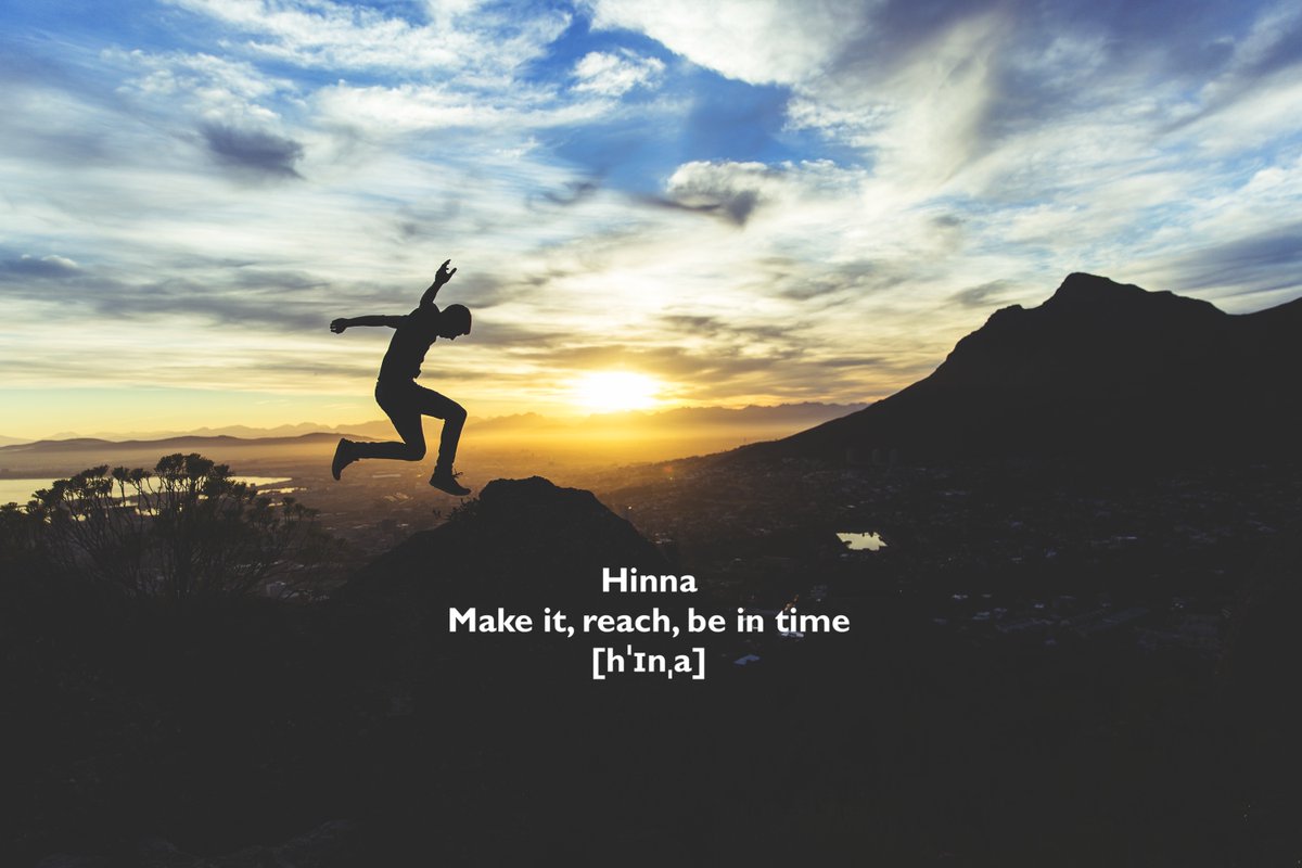 SpeakSwedish's tweet photo. #Swedish word of the day: #Hinna (make it, reach, be in time) is a useful verb for everyday use. "Hinna till jobbet i tid". Hinna, as a noun can also mean coating, layer, membrane with the same pronunciation. 
#swedishwordoftheday https://t.co/5eK79ZY0Yr