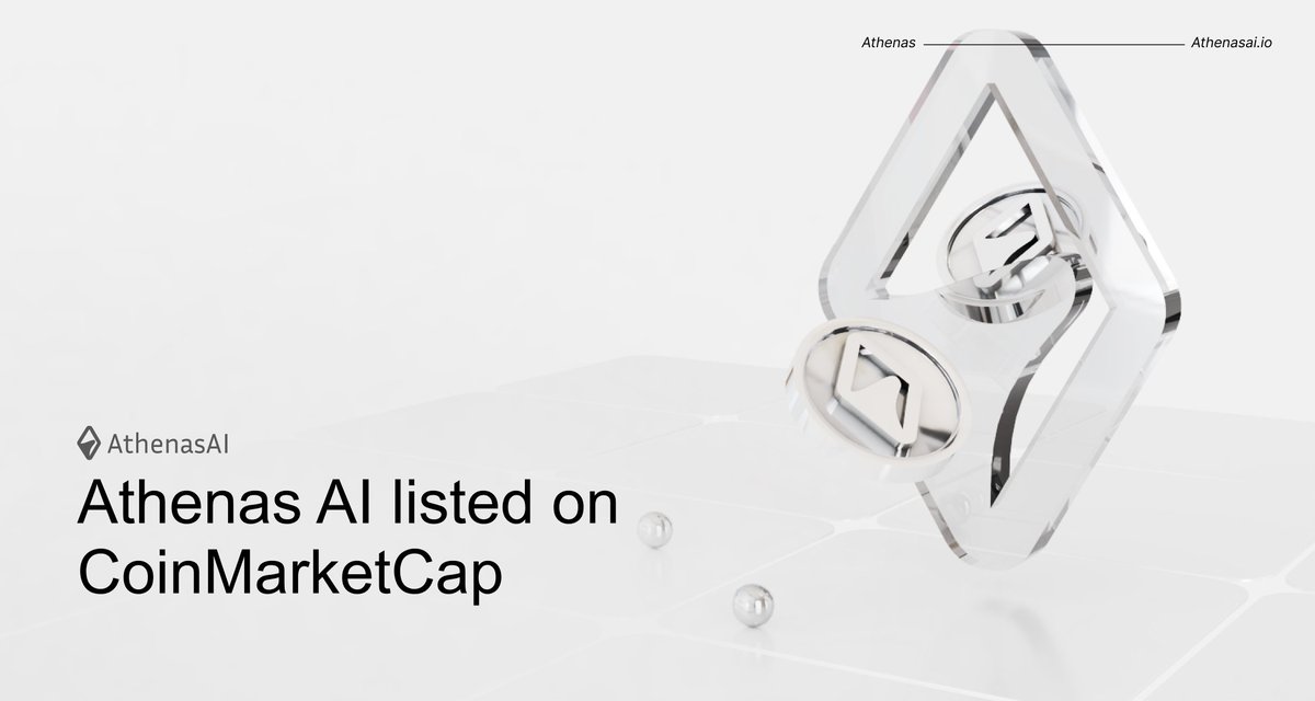 ATHENAS AI ($ATH) listed on CoinmarketCap. 
Show your love and give $ATH star and add to watchlist on CMC ! 
coinmarketcap.com/currencies/ath…

$ATH #ATHENASAI  $AI #Chatgpt #Athenas #Ethereum #ERC20 #NVIDIA