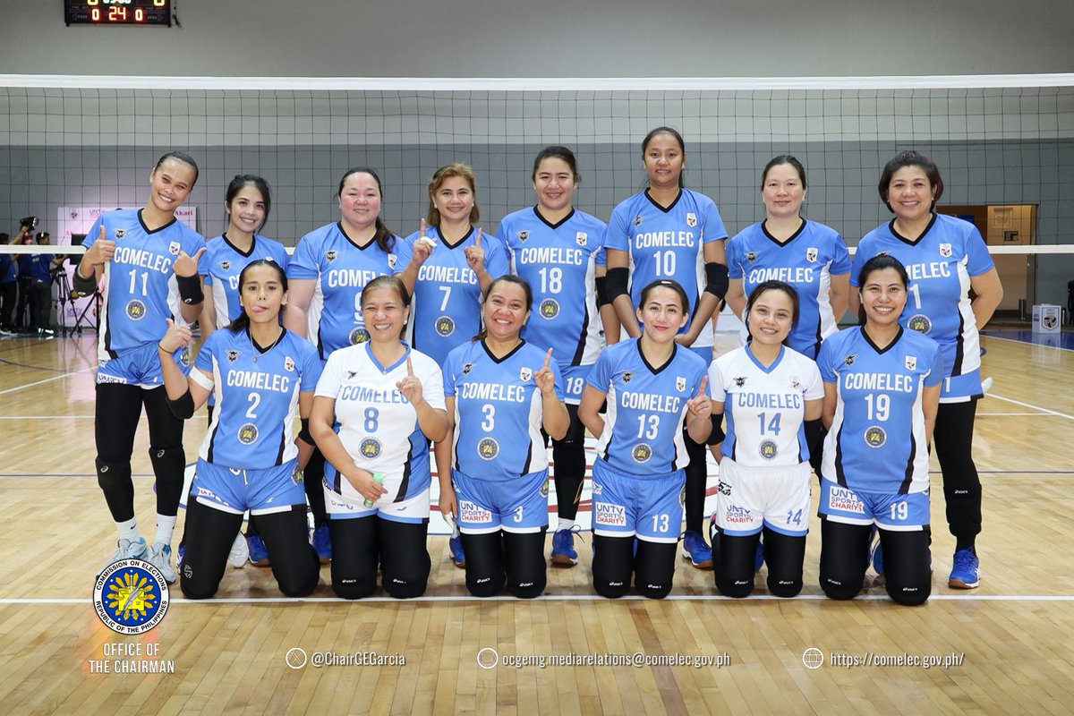 Binabati po natin ang ating COMELEC Suffragettes pars sa kanilang unang panalo sa @UNTVSports Volleyball League. Buo po ang suporta ng Komisyon para sa ating mga manlalaro.