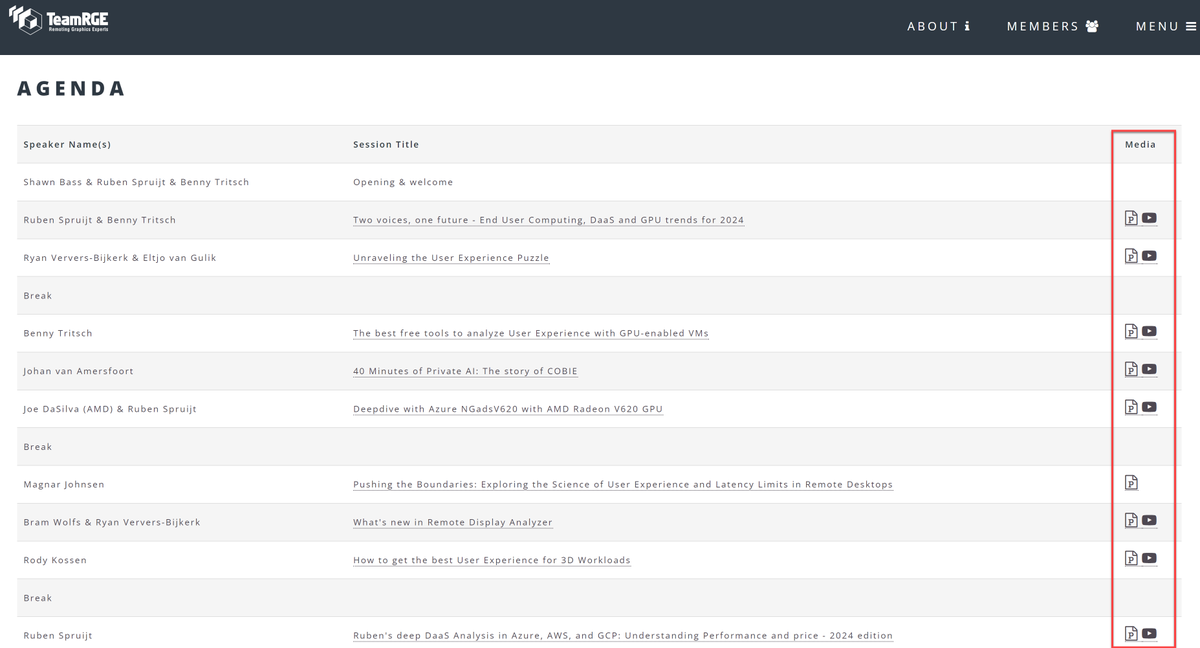 🎯Exciting news! The HQ studio recorded videos of a recent community event hosted by TeamRGE are now available online. If you're interested in learning more about EUC, DaaS, GPU, AI, VDI, DEX Remoting Protocols, and much more, check out the presentation and video content created.