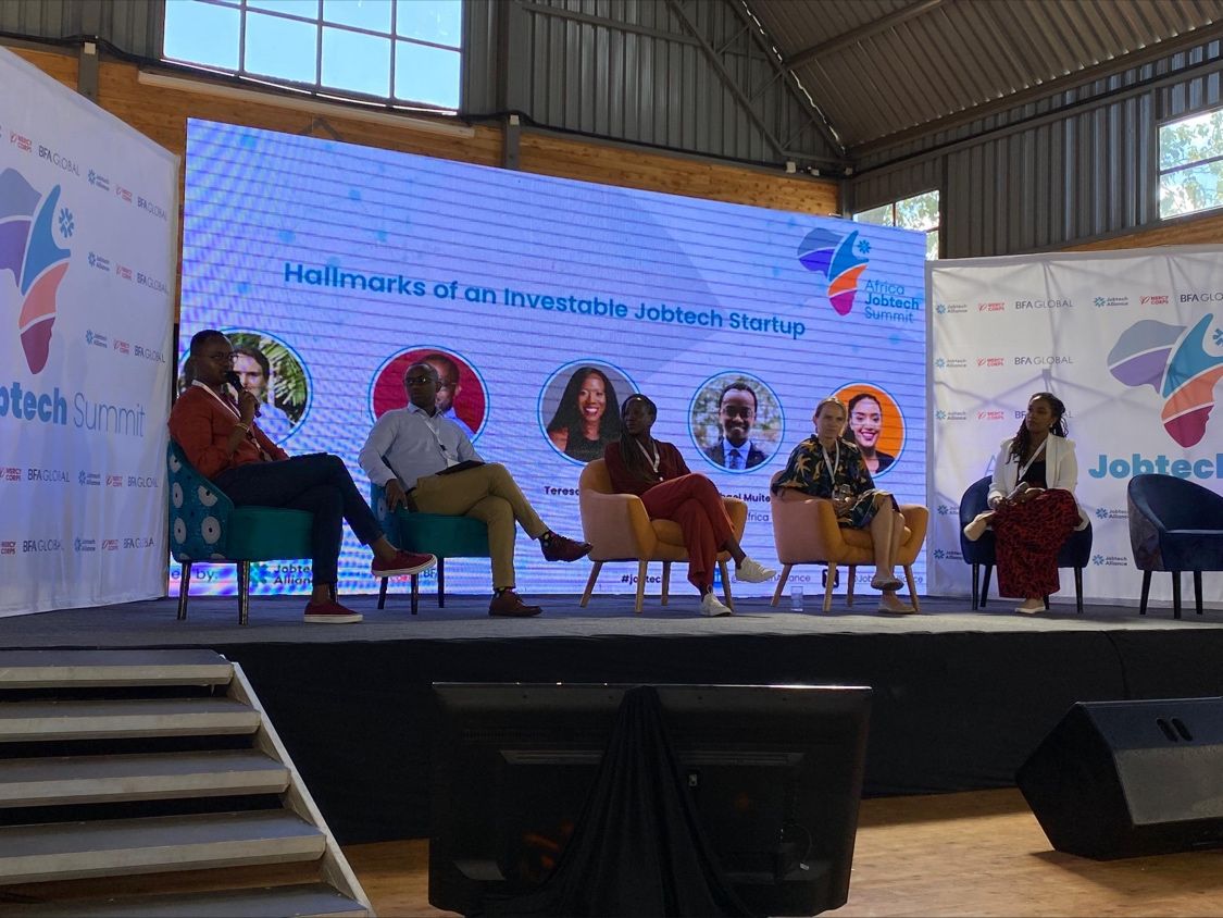 JobtechAlliance's tweet image. Ongoing panel session on. &quot;Hallmarks of an Investable Startup.&quot;

#jobtechsummit