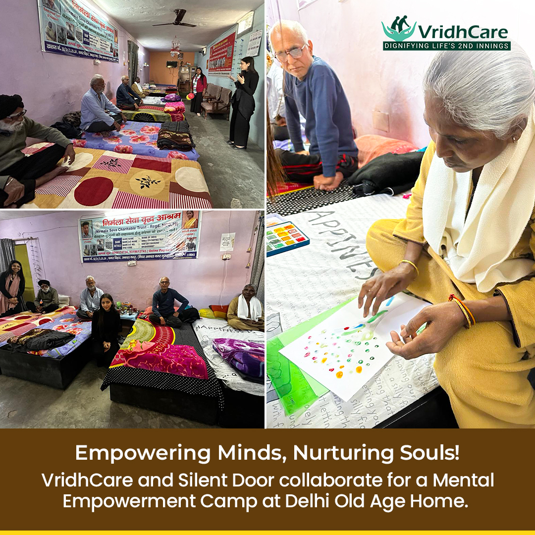 VridhCare's #MentalEmpowerment Camp embraces the unique needs of #SeniorCitizens, marking a stride towards a more inclusive and caring #environment. Join us in nurturing minds and spreading joy.

@gargi_lakhanpal @MSJEGOI @NITIAayog @AnuragVridhcare

#eldercare #VridhcareSessions