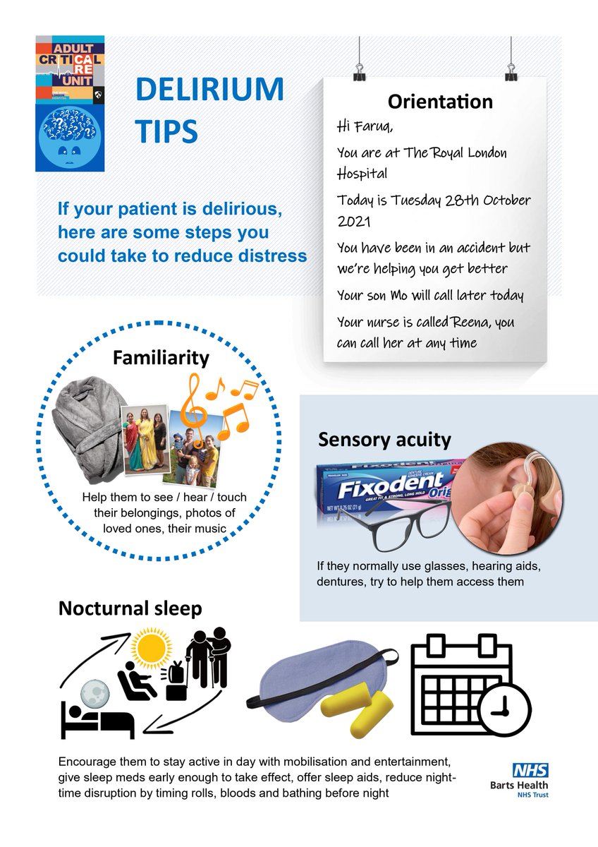 Liz Sampson (@proflizsampson) on Twitter photo World Delirium Awareness Day #WDAD2024 here are our top-tips from the @RoyalLondonHosp critical care delirium project team <a href="/teamaccu/">Team ACCU</a> <a href="/PDNs_AccuRLH/">PDNs-ACCU-RLH</a> <a href="/iDelirium_Aware/">iDelirium</a> <a href="/EDA_delirium/">European Delirium</a> <a href="/NHS_ELFT/">East London NHS Foundation Trust (ELFT)</a> World Delirium Awareness Day #WDAD2024 here are our top-tips from the @RoyalLondonHosp critical care delirium project team <a href="/teamaccu/">Team ACCU</a> <a href="/PDNs_AccuRLH/">PDNs-ACCU-RLH</a> <a href="/iDelirium_Aware/">iDelirium</a> <a href="/EDA_delirium/">European Delirium</a> <a href="/NHS_ELFT/">East London NHS Foundation Trust (ELFT)</a>