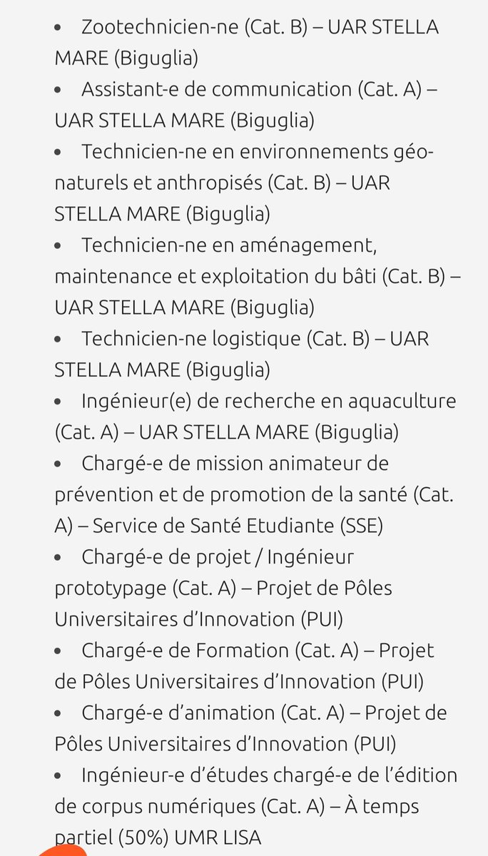 ➡️ L'UNIVERSITÉ DE CORSE RECRUTE !
Une dizaine de postes est à pourvoir en ce moment à Corte,
à Biguglia au sein de la plateforme #marine Stella Mare
et à Ajaccio au sein de la plateforme #hydrogène Paglia Orba
#PIA_UNITI 
#PUI Med'Innov

🔹universita.corsica/fr/recrutement/