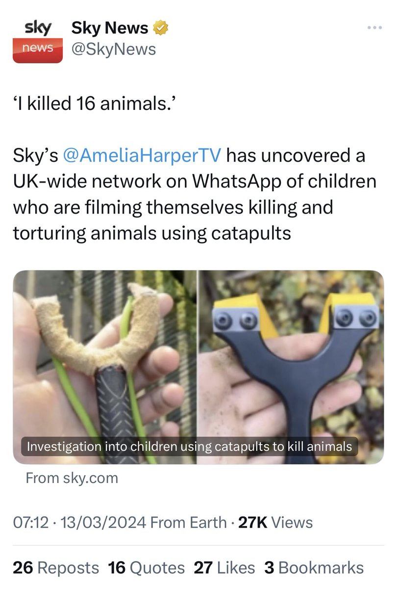 A very worrying trend of young people illegally killing &amp; torturing wild animals with high powered catapults