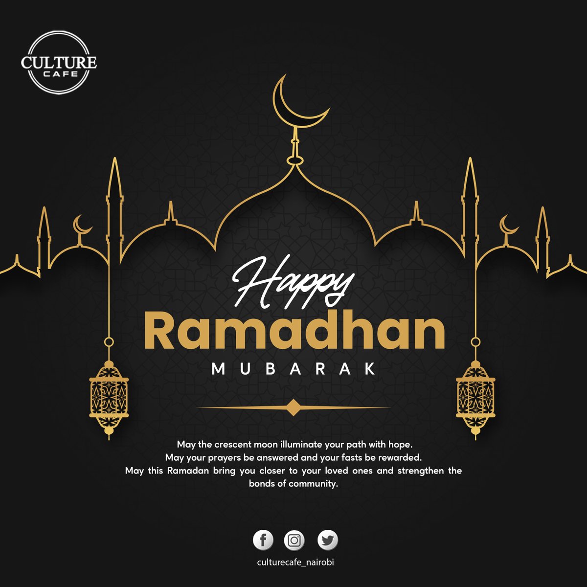 culturecafe's tweet photo. From Culturecafe_Nairobi, #HappyRamadan https://t.co/QVjqV44pBl