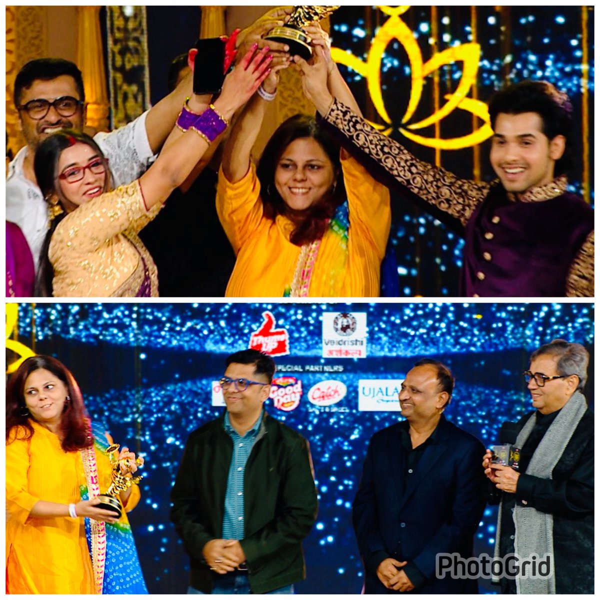 MAN SUNDAR toh SUB SUNDAR ❤️ I felt so proud of our daughter #SUZANA GHAI for winning #DANGAL FAMILY AWARD “ as a producer for her most popular tv serial #MAN ATI SUNDAR ‘ on Dangal Channel. N I was honoured to present the award to her n her team bubbling with energies n joy