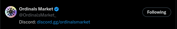 So I login to an old MCPE server account I use to manage about a decade ago on X and I find the account is already following @OrdinalsMarket_ 

Which means it use to be something related to minecraft in the past..  

Small world fam!