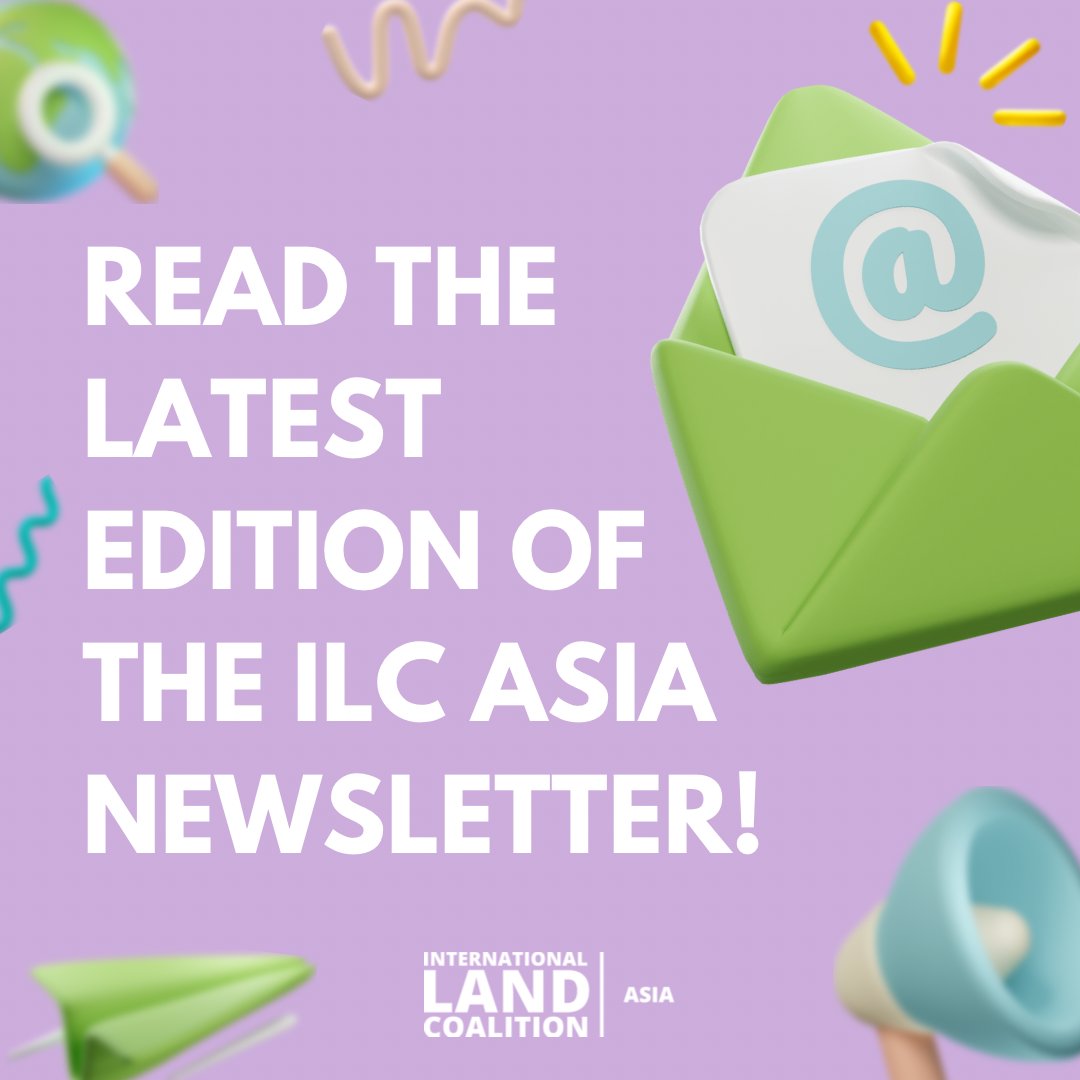 #ICYMI: We have just released our first newsletter of the year! 

If you're keen on learning about ILC Asia members and the amazing work they do in securing #landrights for all, tune in to our news! 🌏👩‍🌾🌽 #United4LandRights

bit.ly/48RHj84