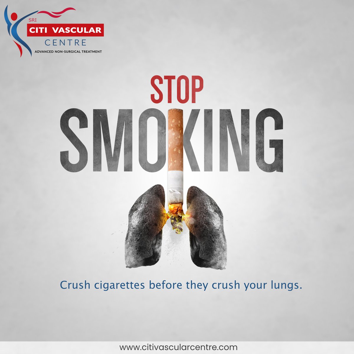 Crush cigarettes before they crush your lungs.
#stopsmoking
#crushcigarettes
#lungcancer
#lungcancerawareness
#lungcancerprevention
#quitsmokingjourney
#smokefree
#healthylungs
#breatheeasy
#nosmoke