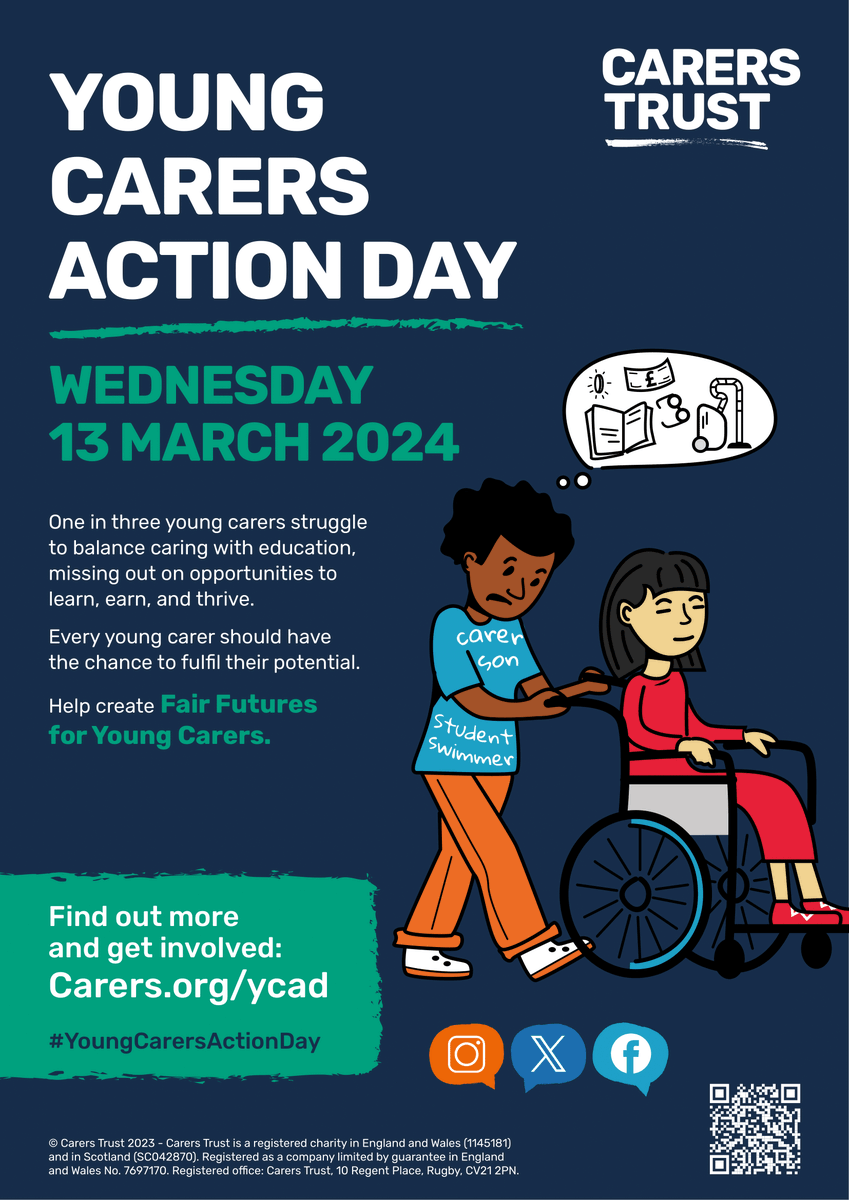 The #YoungCarersActionDay 2024 theme is 'fair futures for young carers' 👥🤍

Get your resources and support #YoungCarers today: tinyurl.com/2mdvvkkr

@SpencerApprent @GSASCITT @EM_MathsHub @spencer_hub @satrust_ @CarersTrust @YCAlliance