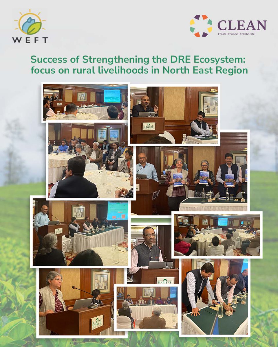 🌍✨ Join us on a journey towards a sustainable future! 🍃 Our recent event, 'Strengthening the DRE Ecosystem: Focus on Rural Livelihoods in North East Region,' organized by CLEAN and WEFT, was an inspiring exploration of Decentralised Renewable Energy. Dive into the highlights:…