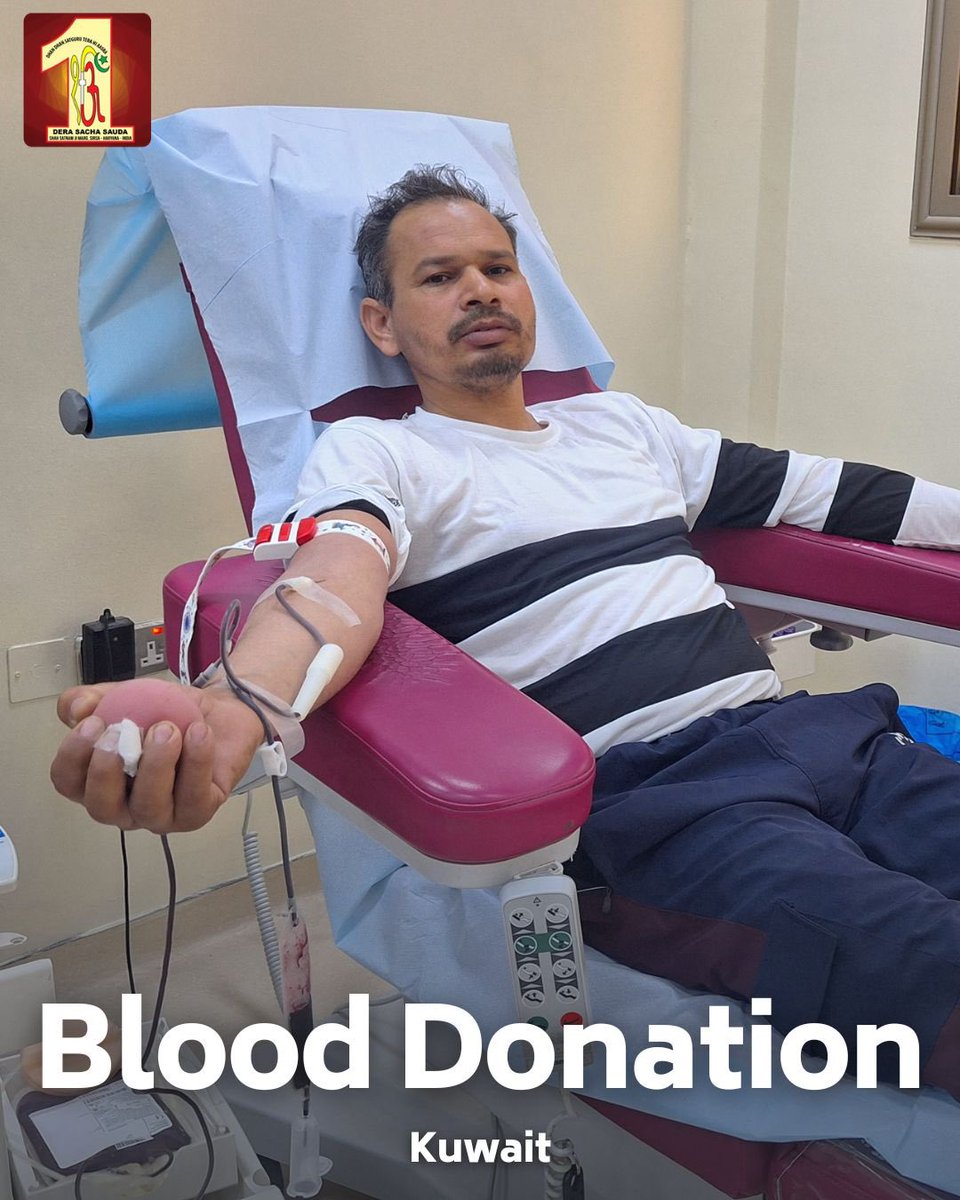 Kudos to Dera Sacha Sauda volunteers in Kuwait for their remarkable act of kindness, donating🩸blood to help patients in need. Their generosity knows no bounds, crossing oceans to save lives. #Kuwait🇰🇼 #BloodDonation #SavingLives #DeraSachaSauda