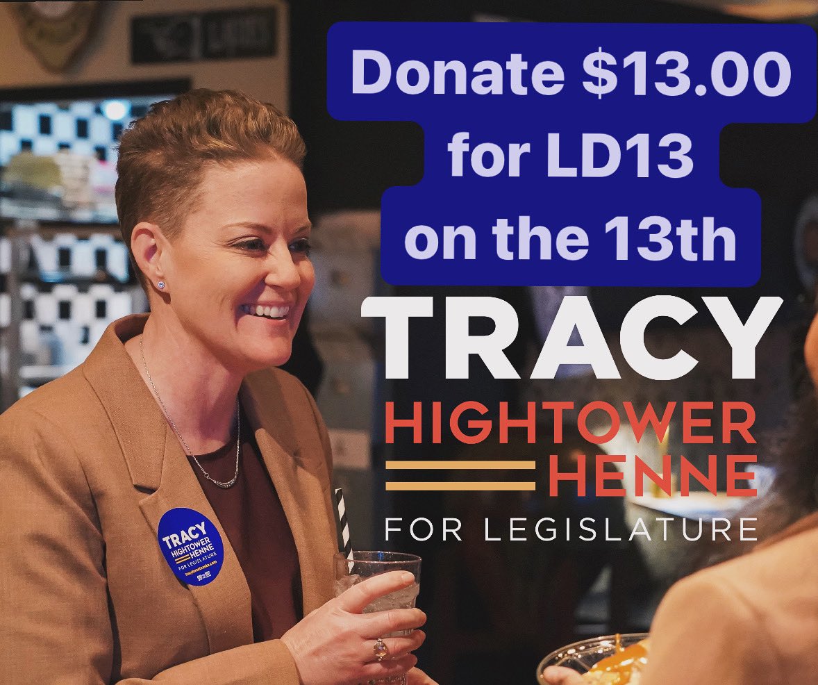 🚨On this 13th of the month, we’re rallying for support. Can we count on your $13.00 donation today to support Tracy’s campaign for LD13. With only 9 weeks until the primary, every $ fuels our mission to reach every voter. ⚡️ #LD13 #neleg donate at tracyfornebraska.com