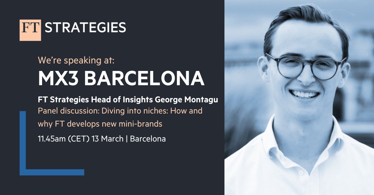 If you're attending MX3 Barcelona today, be sure to join George Montagu and attend this exciting panel alongside HBM Advisory and Financial Times. They'll discuss engaging special interest communities and enhancing monetisation opportunities. #MX3 @MediaMakersMeet