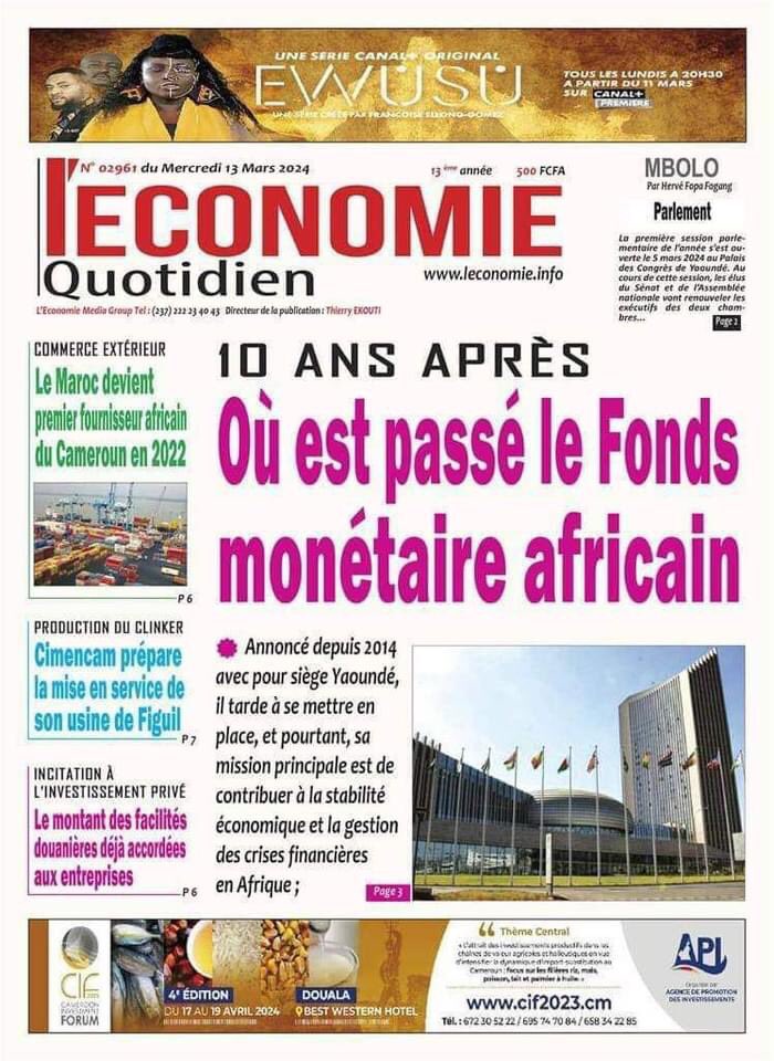 ericbile1's tweet photo. #Cameroun les unes des journaux du 13 Mars 2024. https://t.co/Xk9QkWWJrq