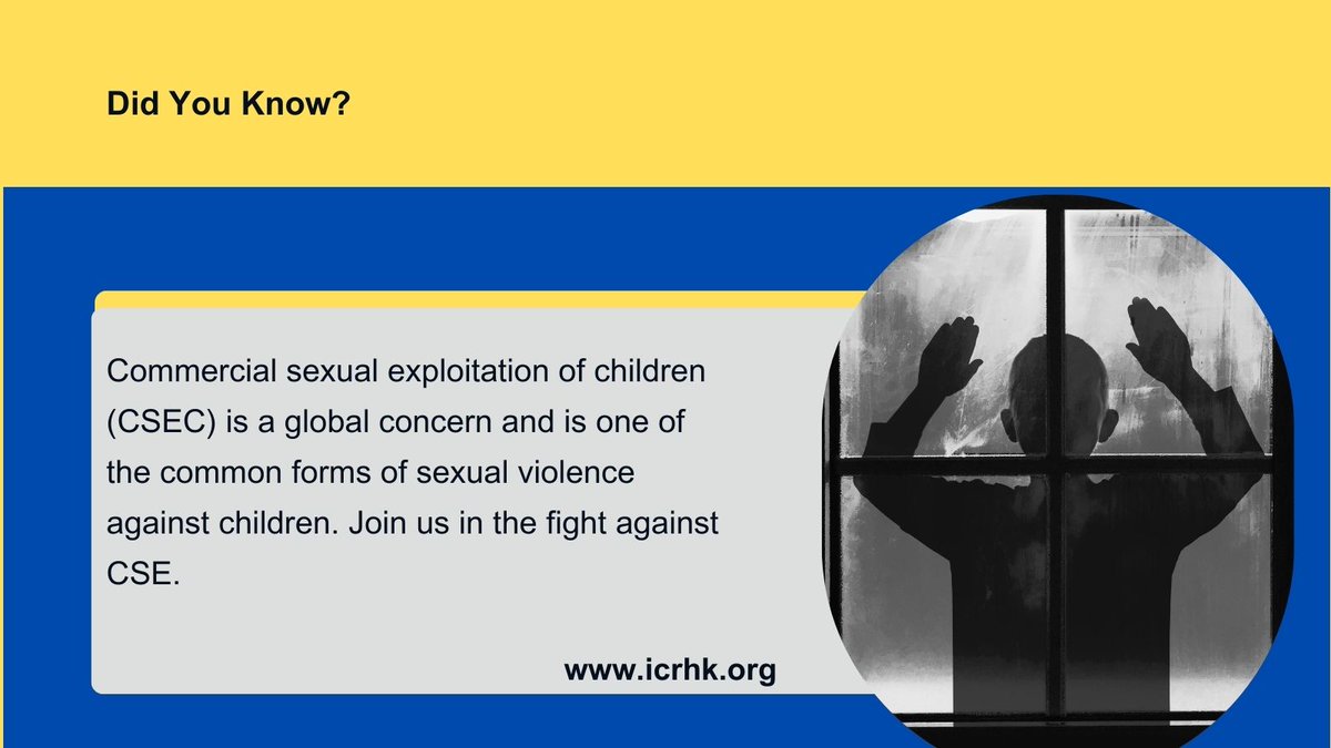 icrhk_official's tweet photo. Protecting our children from commercial sexual exploitation is a global priority. Let`s work together to end this form of violence and ensure every child grows up safe and protected.
#ICRHK #EndCSEC #ProtectOurChildren #ChildSafety #Lindamtoto https://t.co/02rNgpKqY6