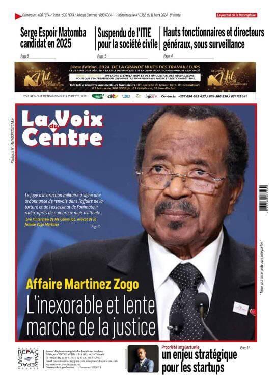 ericbile1's tweet photo. #Cameroun suite (2) des unes des journaux du 13 Mars 2024. https://t.co/tuZwAXnzrF