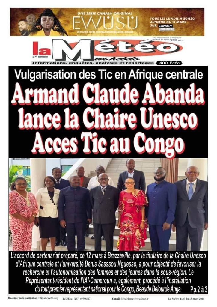ericbile1's tweet photo. #Cameroun suite (2) des unes des journaux du 13 Mars 2024. https://t.co/tuZwAXnzrF