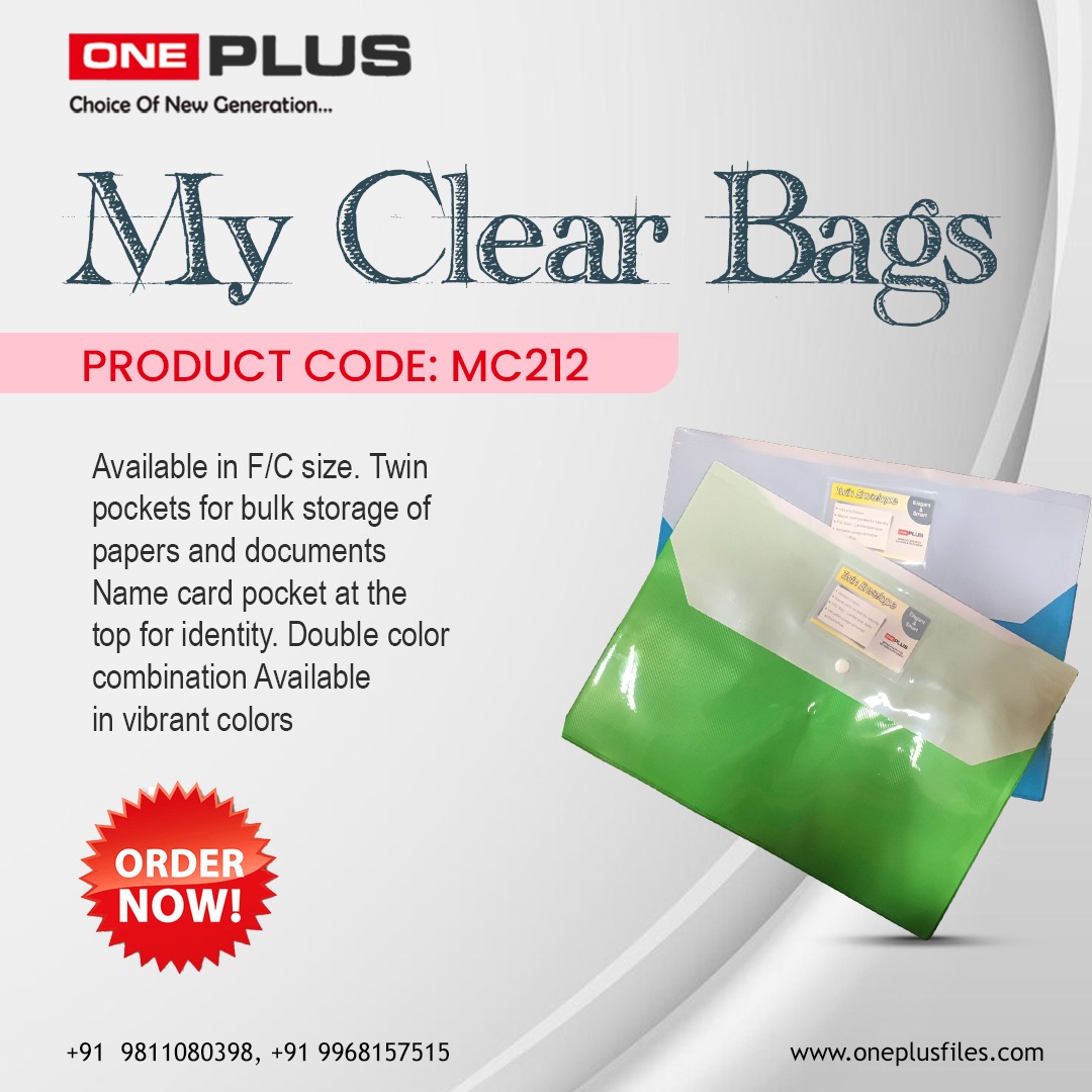 oneplusfile's tweet photo. Organize in style! ✨ My Clear Bags from ONE PLUS are here to declutter your space and brighten your day. With twin pockets and a handy name card pocket, staying sorted is now as easy as it is chic. 

Call us: 9811080398 / 9968157515
Visit us: https://t.co/VzXjHn16BB https://t.co/oK0rx5NjMd