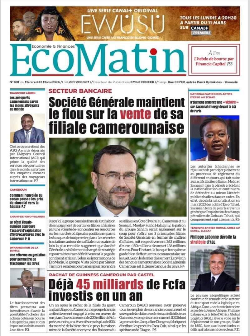 ericbile1's tweet photo. #Cameroun suite et fin (7) des unes des journaux du 13 Mars 2024. https://t.co/hIsk5M8CP5