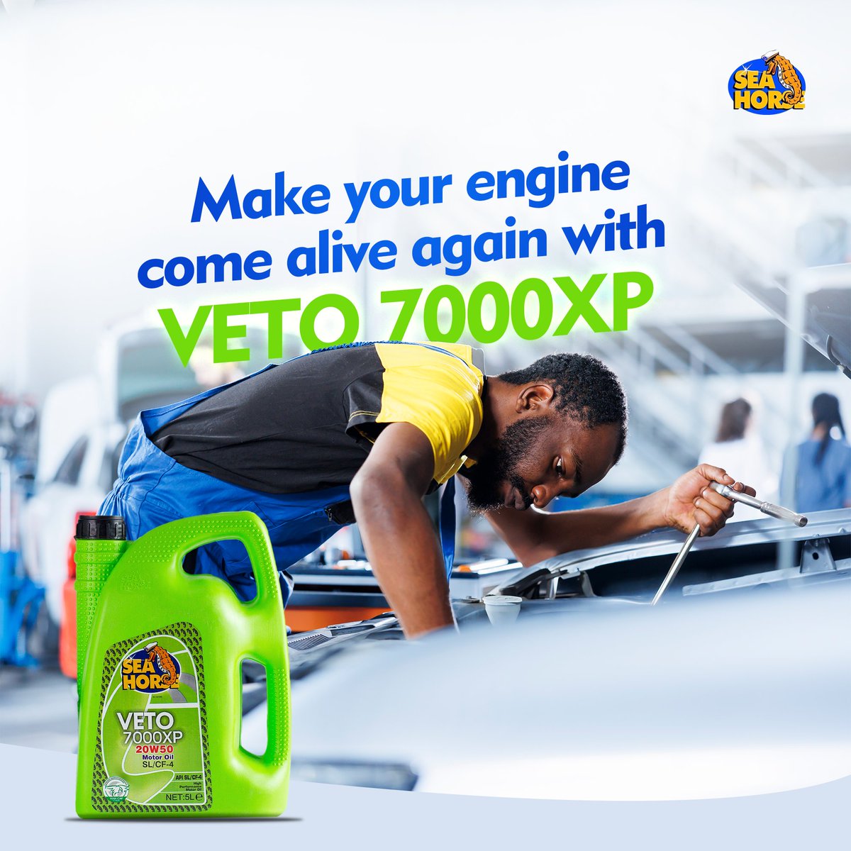 Exhausted Engine? We've got the remedy.

Breathe new life into your vehicle with the Sea Horse VETO 7000XP.

#MotorOil #CarCare #Maintenance #MotorLubricants #EngineOil #QualityOil #SeaHorseLubricants #ThePowerOfYourDrive