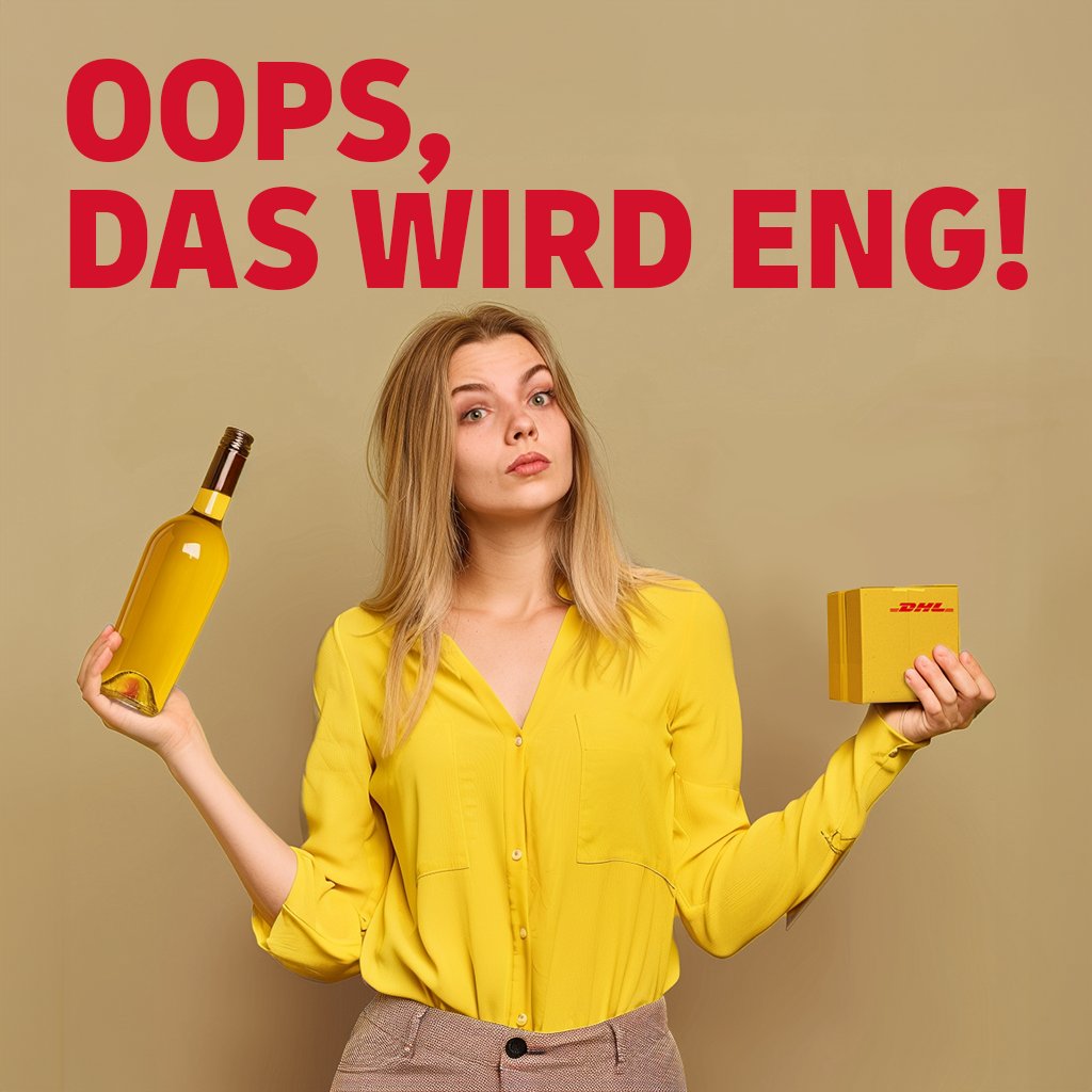 Zu große Flasche, zu kleiner Karton! 😃 Für den Versand von Weinflaschen verwendest du zertifizierte Flaschenkartonagen. 🍾 Polstere und verpacke Flaschen außerdem gut, um sicherzugehen, dass sie nicht zerbrechen oder auslaufen. ☝️ Vermeide Spielraum im Karton, sodass die…