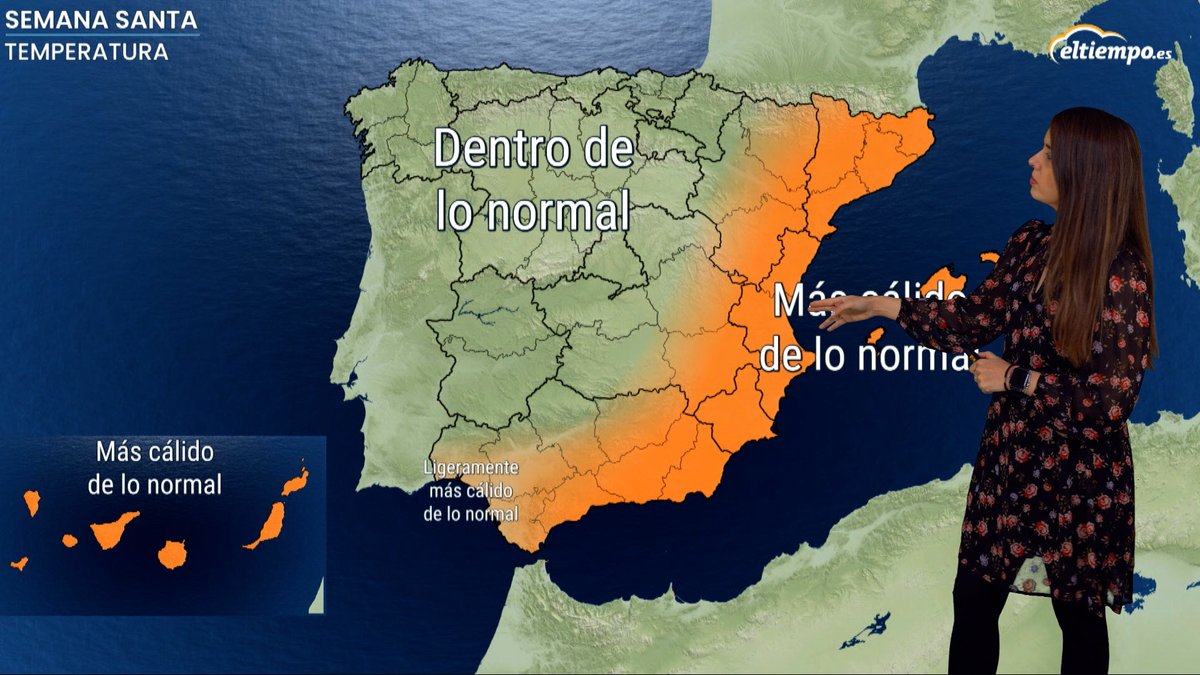 ElTiempoes's tweet photo. 🔴#ÚltimaHora🔴
Ya tenemos la previsión de Semana Santa, os contamos donde podría llover más de lo normal y donde haría más calor de lo normal 👇
https://t.co/K08rKjqpn5 https://t.co/cqXM1eZWWN