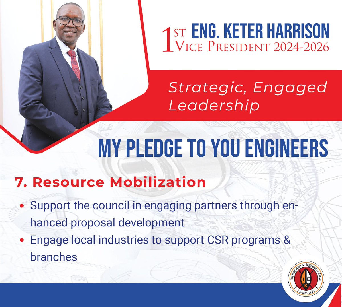 harrison_keter's tweet photo. Resource Mobilisation.

I will support @TheIEK in engaging partners through, among other ways, enhanced proposal development. Improved support to CSR programs and branches like @ieksouthrift where I currently serve as chair will be a reality.

#VoteEngKeter_1stVP
#IEKDecides2024 https://t.co/D50FD14Jn0