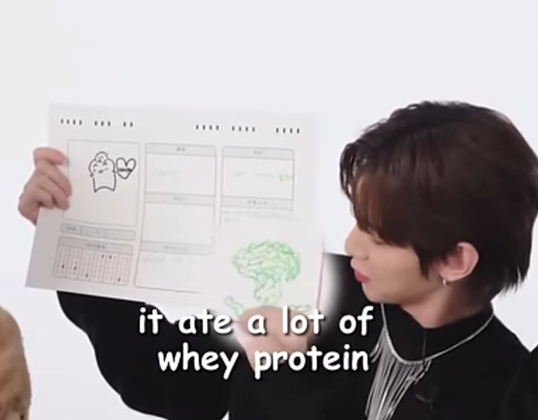 yeosang feeding carnation whey protein 
even his birthflower can't escape him