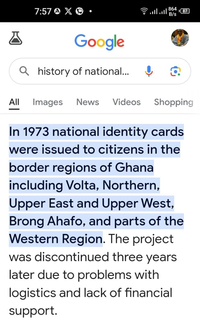 National Identification Cards In Ghana Started Under General IK Acheampong. I Remember I Was Registered As A Student.