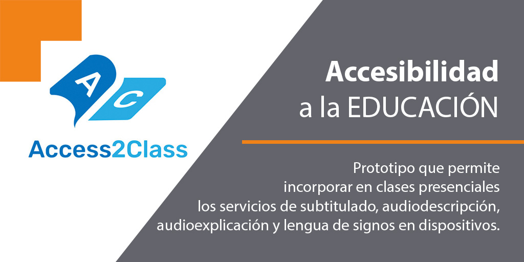 cesyaes's tweet photo. 🎓#Accesibilidad a la #Educación
🧑💻#Access2Class es un software para la accesibilidad a clases presenciales que permite incorporar en dispositivos los servicios de #Subtitulado, #Audiodescripción, audioexplicación y #LenguaDeSignos .
Más Información👉https://t.co/7VlRdOCxBe https://t.co/CUk7shGIOh