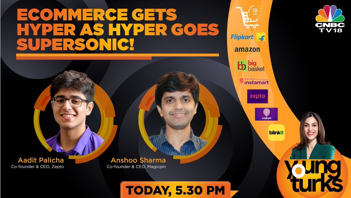 COMING UP | Is Quick Commerce poised to disrupt e-commerce in India, and are traditional e-commerce players prepared for the impending challenge? Join @ShereenBhan as she delves into this dynamic market with insights from @aadit_palicha of @ZeptoNow & @anshoo of @mymagicpin on