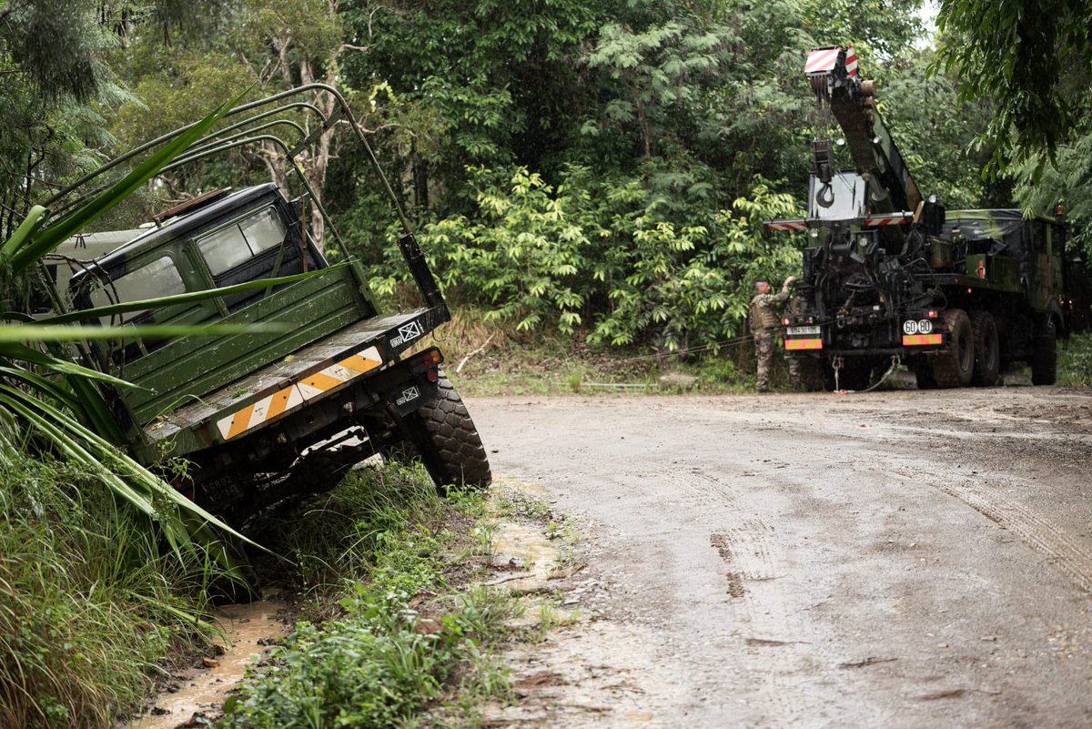 Plot « RAVMECSAN » ravitaillement, mécanique, santé armé par la cie de commandement/logistique renforcée de la cie de maintenance. Parce qu’au @RIMaP_NC, permanent ou tournant, il faut #EtrePret pour répondre aux missions @FANC_Officiel et parce que c’est l’ADN de @armeedeterre