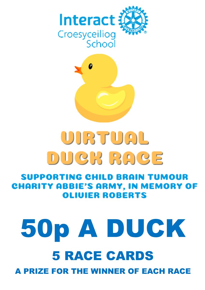 We have 2 projects:
Firstly Easter eggs for Eastern Valley Foodbank , if you would like to donate please drop off at reception.
Secondly a virtual duck race in aid of Olivier - Our Golden Boy, drop us a message if you would like to buy a duck!
<a href="/croesyschool/">Croesyceiliog School</a> 
<a href="/Rotary1150/">Rotary in Southern Wales</a>