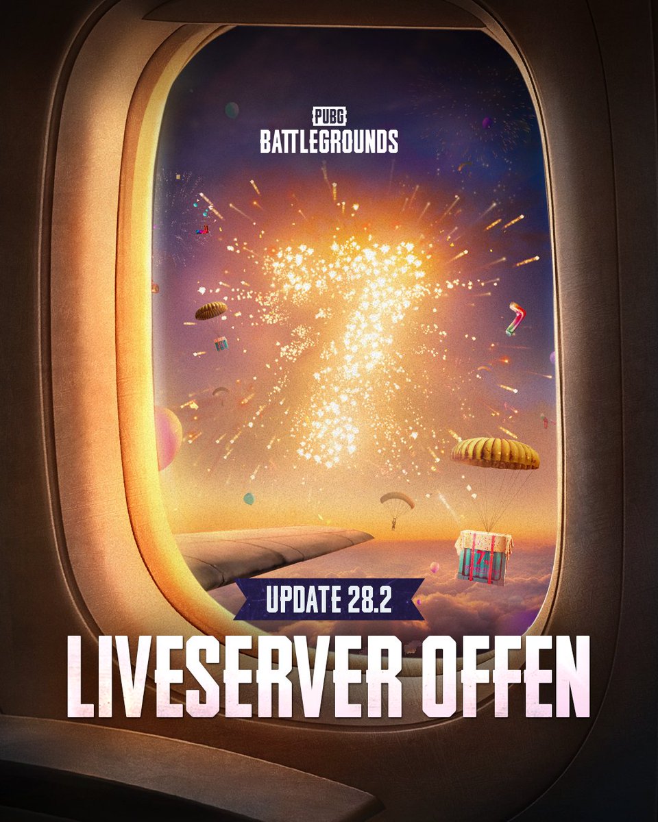 Uuuund los gehts mit der Party zum 7. Jahrestag von PUBG! 🎉🎂 Schaut euch JETZT Update 28.2 auf dem PC-Live-Server an und erkundet jeden Winkel von Erangel für unsere Party-Überraschungen! 😎