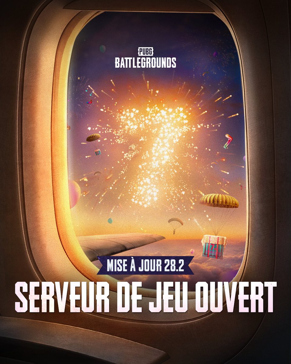 Le coup d'envoi est lancé pour la fête des 7 ans de PUBG ! 🎉🎂 La mise à jour 28.2 est MAINTENANT disponible sur PC, alors allez vite explorer le moindre recoin d'Erangel pour trouver nos surprises ! 😎