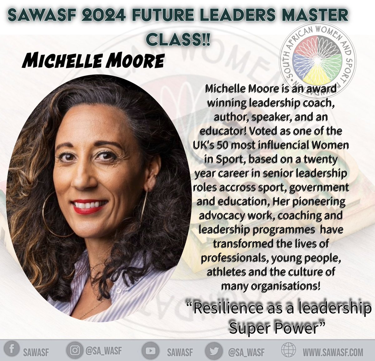 SAWASF (@sa_wasf) on Twitter photo WCW🫅
Meet our Facilitators <a href="/saraykhumalo/">Saray Khumalo</a> and <a href="/HelloMoore/">Michelle Moore</a> for the upcoming leadership master class. The final part of the 2023 class will be taking place on Friday, the 15th. With more than 20 future leaders, we cannot contain our excitement💃💃
#sawasfleaders #sawasfleaderhip WCW🫅
Meet our Facilitators <a href="/saraykhumalo/">Saray Khumalo</a> and <a href="/HelloMoore/">Michelle Moore</a> for the upcoming leadership master class. The final part of the 2023 class will be taking place on Friday, the 15th. With more than 20 future leaders, we cannot contain our excitement💃💃
#sawasfleaders #sawasfleaderhip